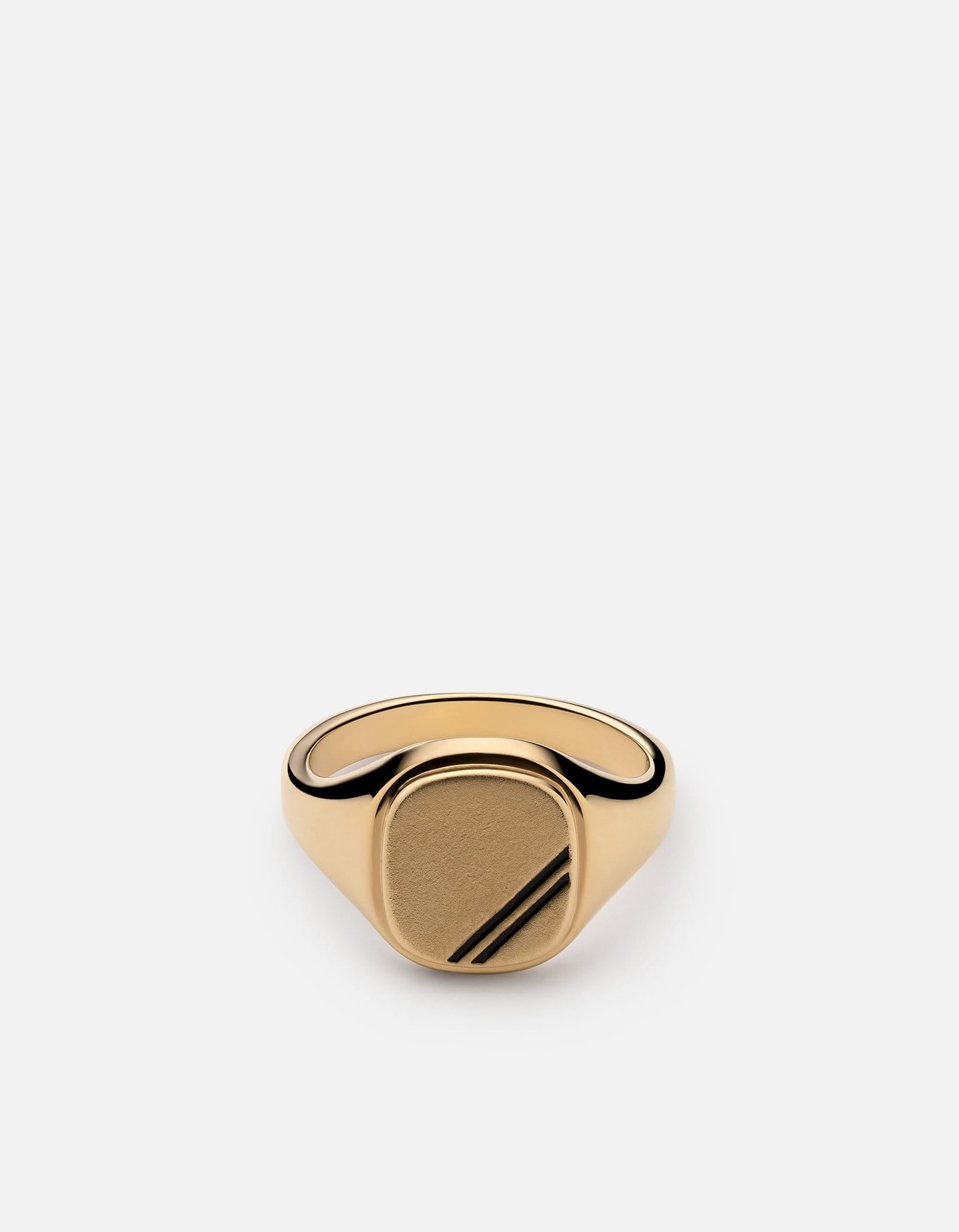 Square Step Ring for Women - 14K Gold Vermeil & Black Onyx Stackable Ring - Elegant Minimalist Jewelry for Everyday Wear, Gifts, and Special Occasions