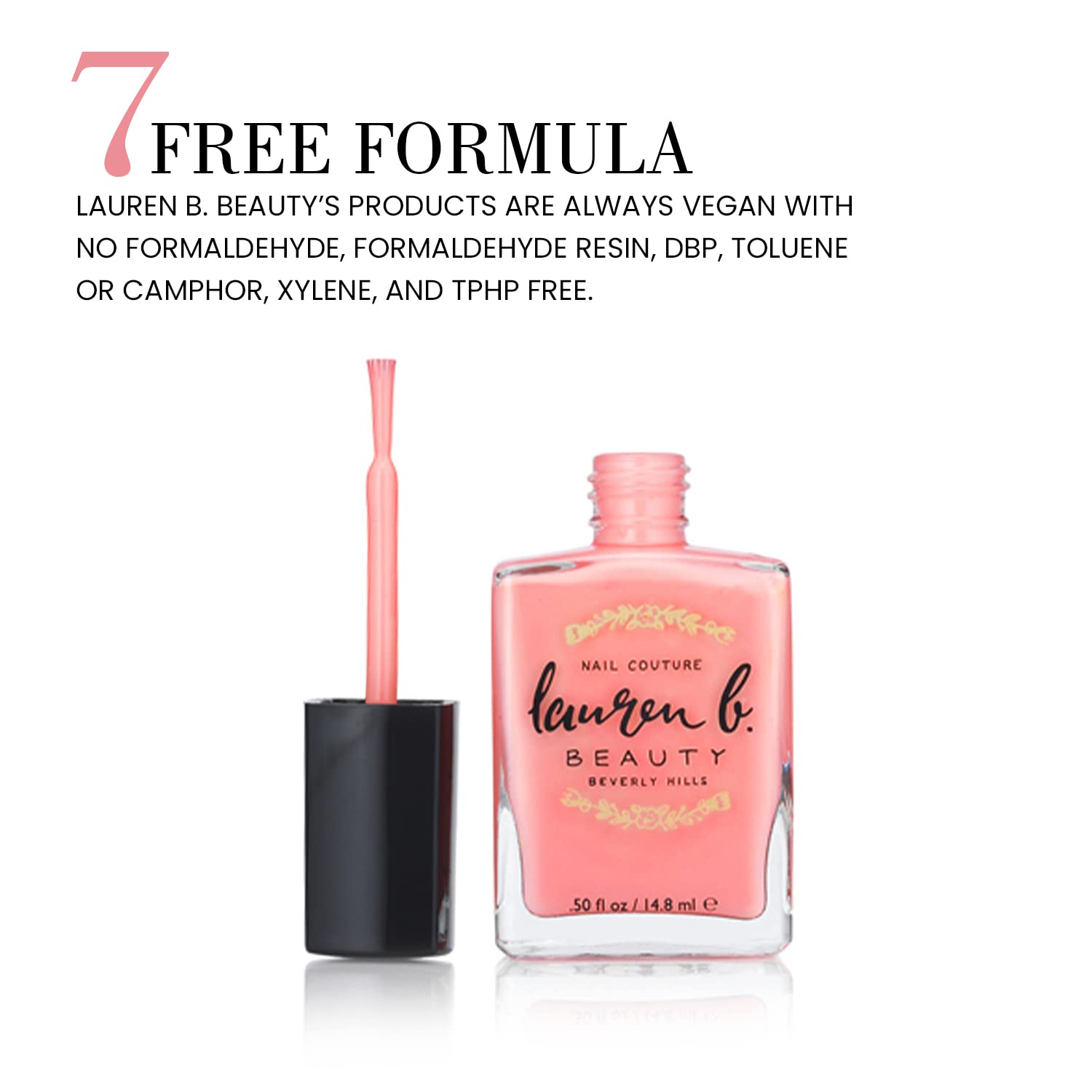 Lauren B. Quick Dry Nail Polish - Pfeiffer Beach Glow | Fast Drying Nail Art Polish for Women | Long Lasting Manicure & Nail Care Supplies | Perfect for Daily Wear, Parties & Special Occasions