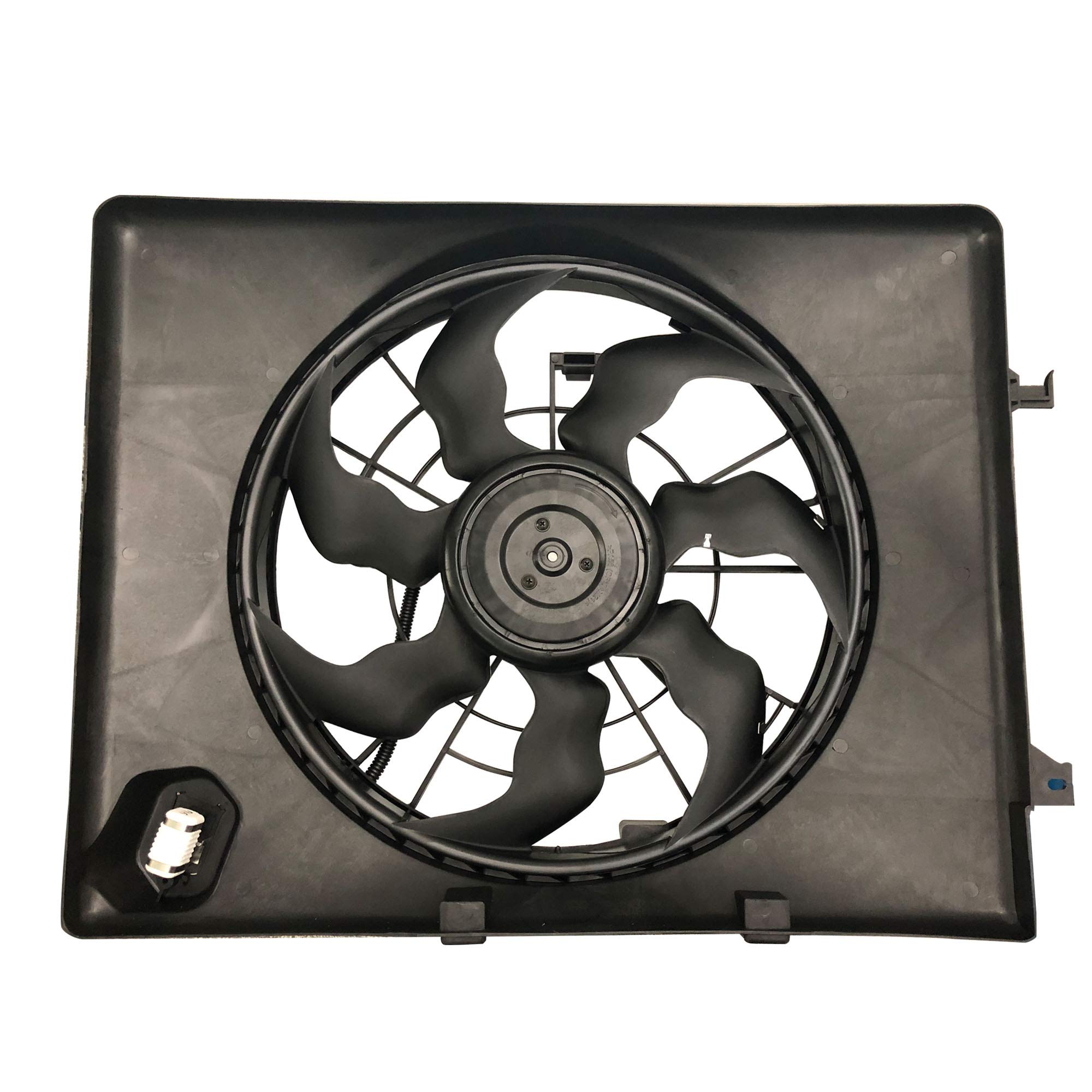 BOXI Engine Cooling Fan Assembly Compatible with Hyundai Sonata 2011-2012 2.4L & Kia Optima 2011-2014 2.4L - Replaces OEM 253803Q170 253803R170 - Perfect for Overheating Prevention & Engine Cooling System Repair