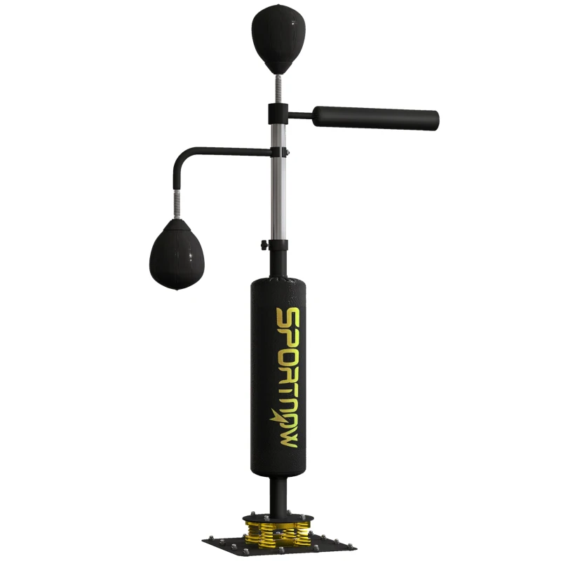 SPORTNOW Freestanding Boxing Punching Bag with Reflex Bar & Speed Balls - Heavy Duty Training Equipment for Home Gym, MMA, Kickboxing & Fitness Workouts