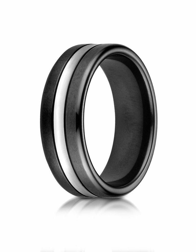 7.5MM Two Tone Cobalt Wedding Band for Men - Durable & Stylish Ring for Weddings, Anniversaries & Special Occasions