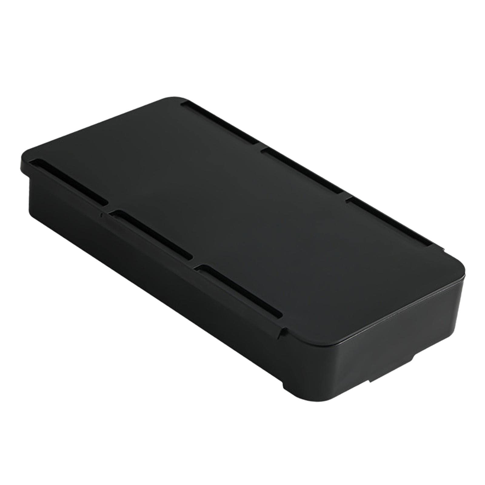 MagiDeal Under Desk Storage Organizer - Hidden Sticky Drawer Storage Box for Office, Bedroom, Desk & Drawer Organization - Black | Perfect for Home Office, Dorm Room & Workspace Clutter Control