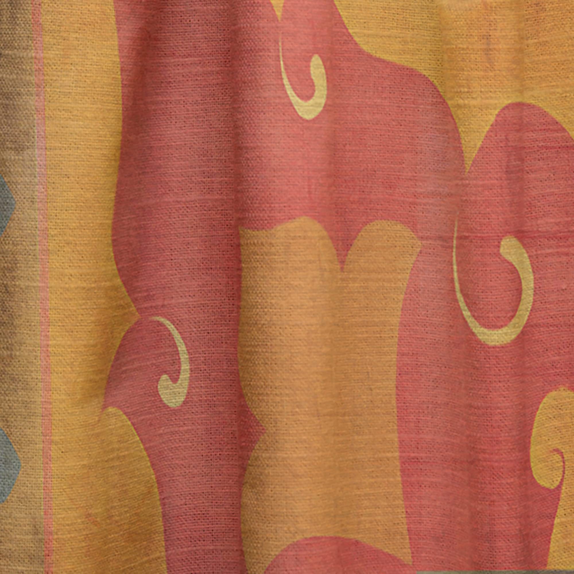 DesignQ Moroccan Orange Tiles Collage III Thermal Insulated Curtain Panel - 52x108 Inches - Bedroom & Living Room Window Drapes for Energy Efficiency & Privacy