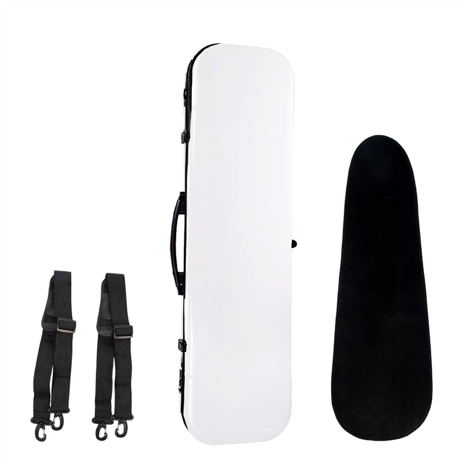 Carbon Fiber-Like Oblong Violin Case - Lightweight & Durable 4/4 Acoustic/Electric Violin Storage - Perfect for Travel, Performances & School