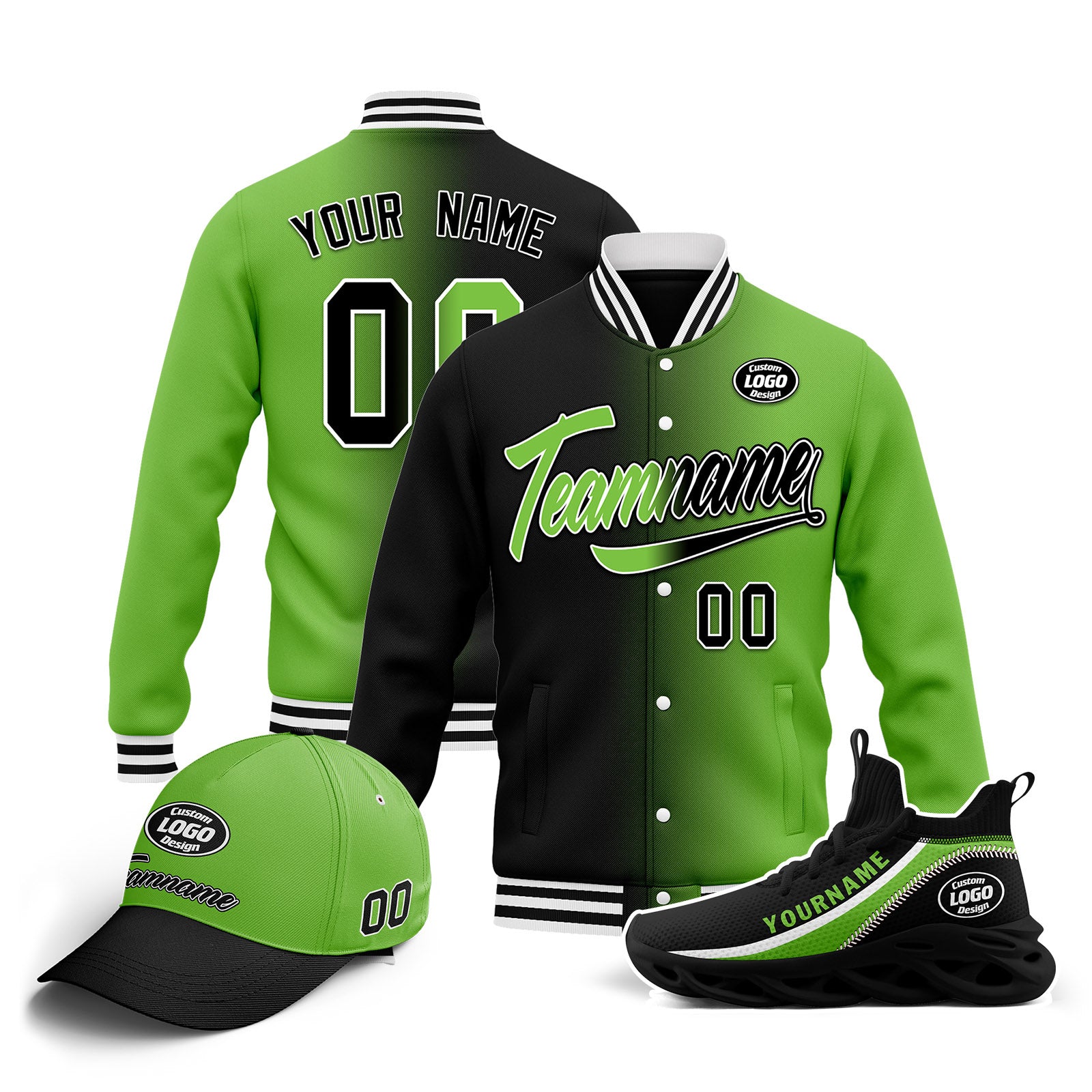 Custom Jacket, MaxSoul Shoes & Hat Combo - Personalized Winter Outfit Set for Men & Women | Perfect for Outdoor Activities, Sports & Streetwear Fashion (D028016-26)