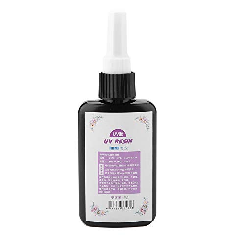 UV Resin Glue for Nails - Fast Curing Crystal Clear DIY UV Gel for LED Nail Lamps - 50g Hard Transparent Adhesive for Gel Polish & Nail Art - Perfect for Home Manicures & Nail Salon Use