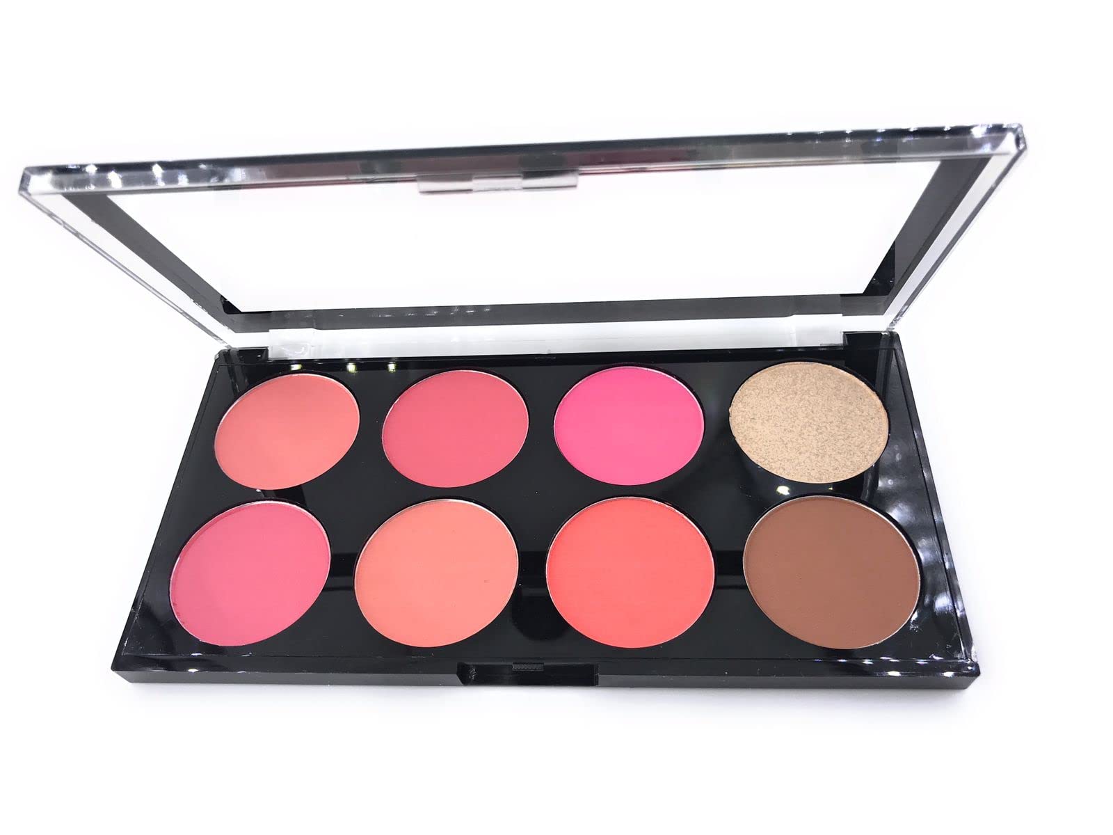 COSLUXE Professional 8-Color Blush Palette - Matte & Shimmer Mineral Blush Powder for Contouring, Highlighting & HD Makeup | Natural Look for Day & Night Wear (02)