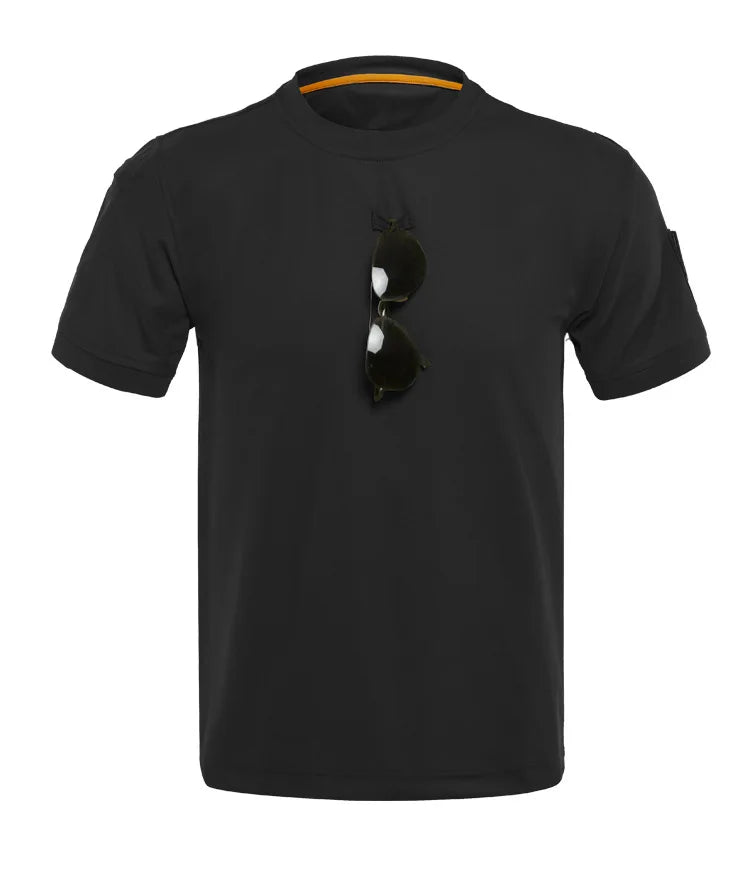 Men's Tactical Crew Shirt - Durable Military Style Shirt for Outdoor & Work | Moisture-Wicking, Breathable & Comfortable | Perfect for Hiking, Camping & Tactical Training