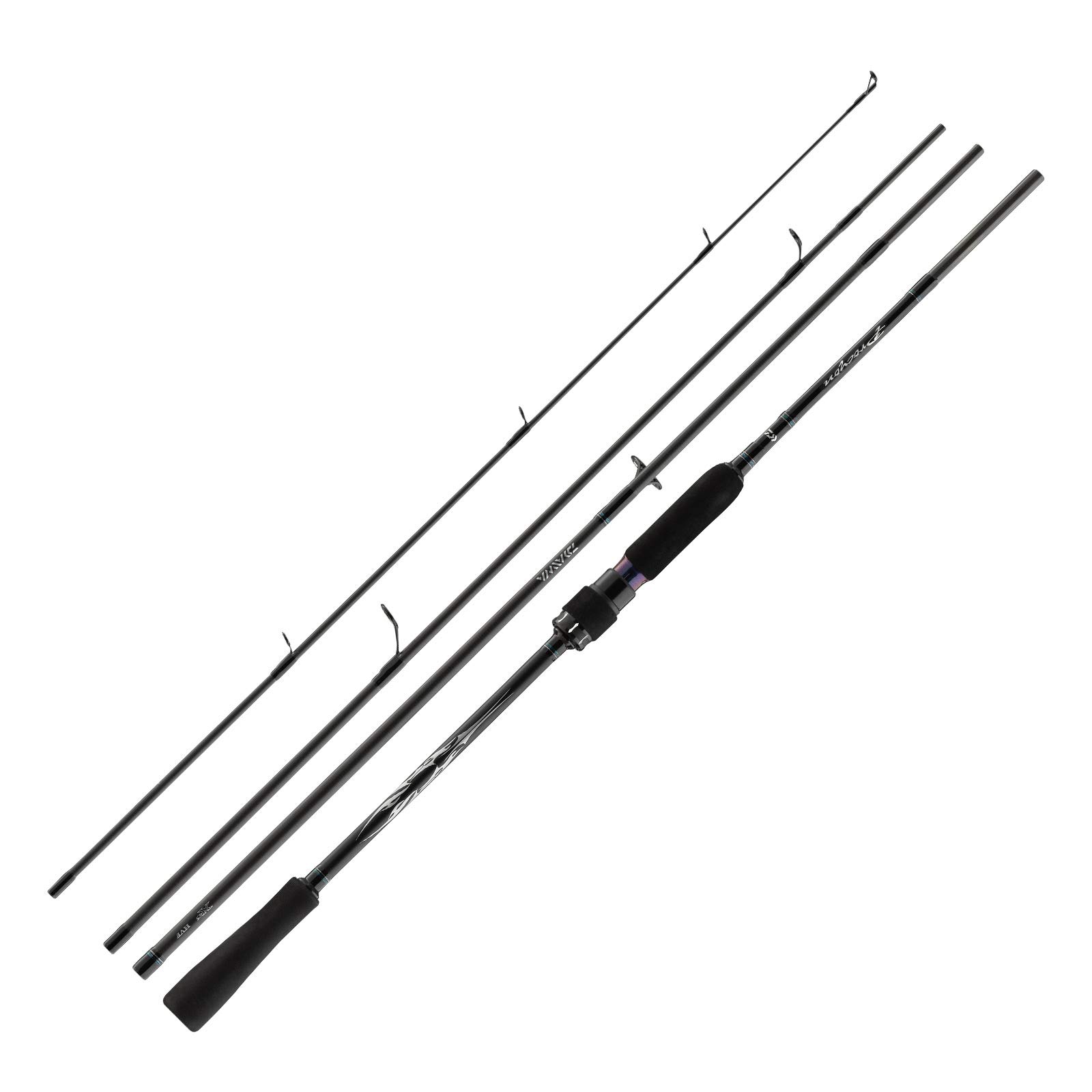 Daiwa Procyon 8ft 4-Piece Travel Fishing Rod - 1.06-2.47oz Casting Weight | Portable Spinning Rod for Bass, Trout & Saltwater Fishing | Perfect for Backpacking, Camping & International Travel