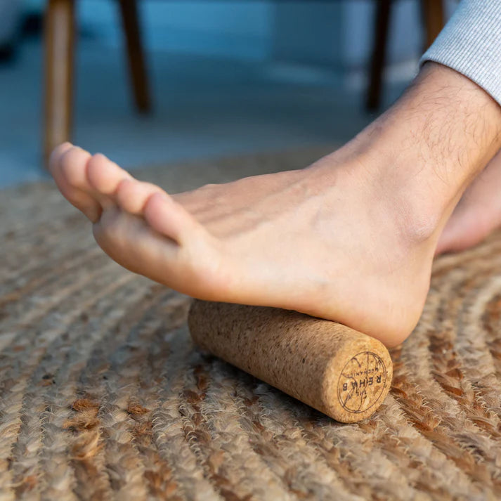 The Rehab Mechanics Mini Cork Roller - Portable Muscle Massage Tool for Pain Relief & Recovery - Perfect for Athletes, Yoga & Post-Workout Therapy