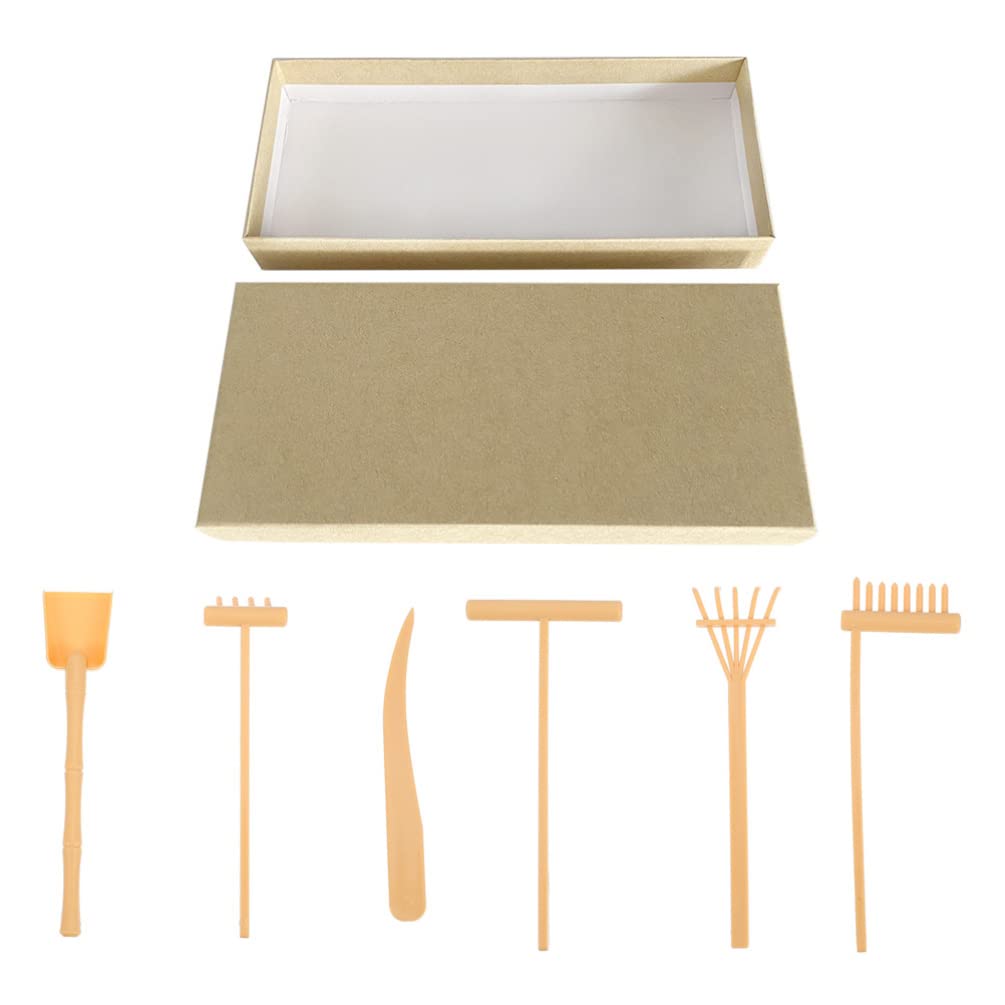Mini Zen Garden Kit with Zen Rake - Meditation Sand & Rock Set for Desk, DIY Zen Garden Accessories - Perfect for Stress Relief, Office Decor & Mindful Relaxation