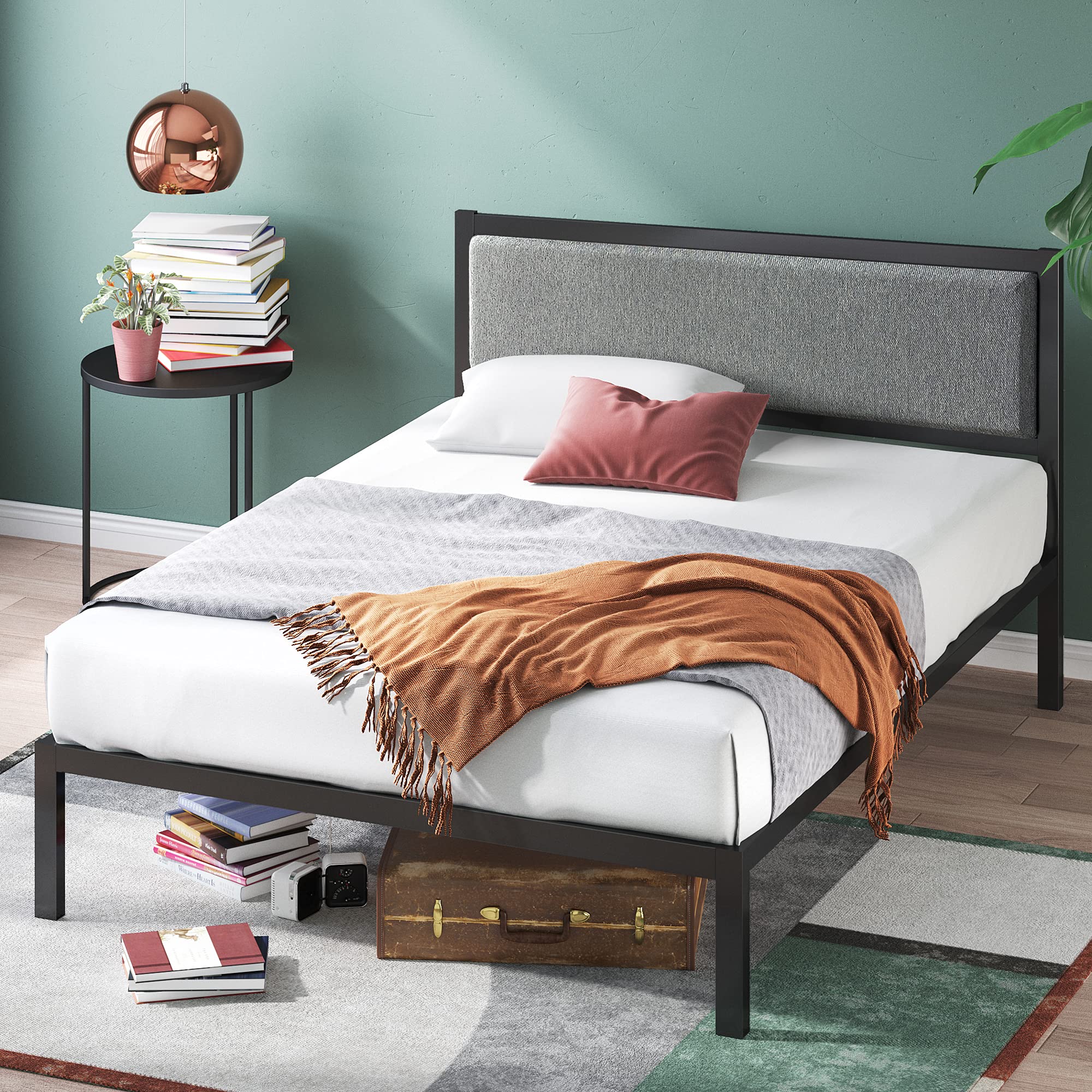 ZINUS Korey Full Metal Bed Frame with Headboard - Easy Assembly for Bedroom