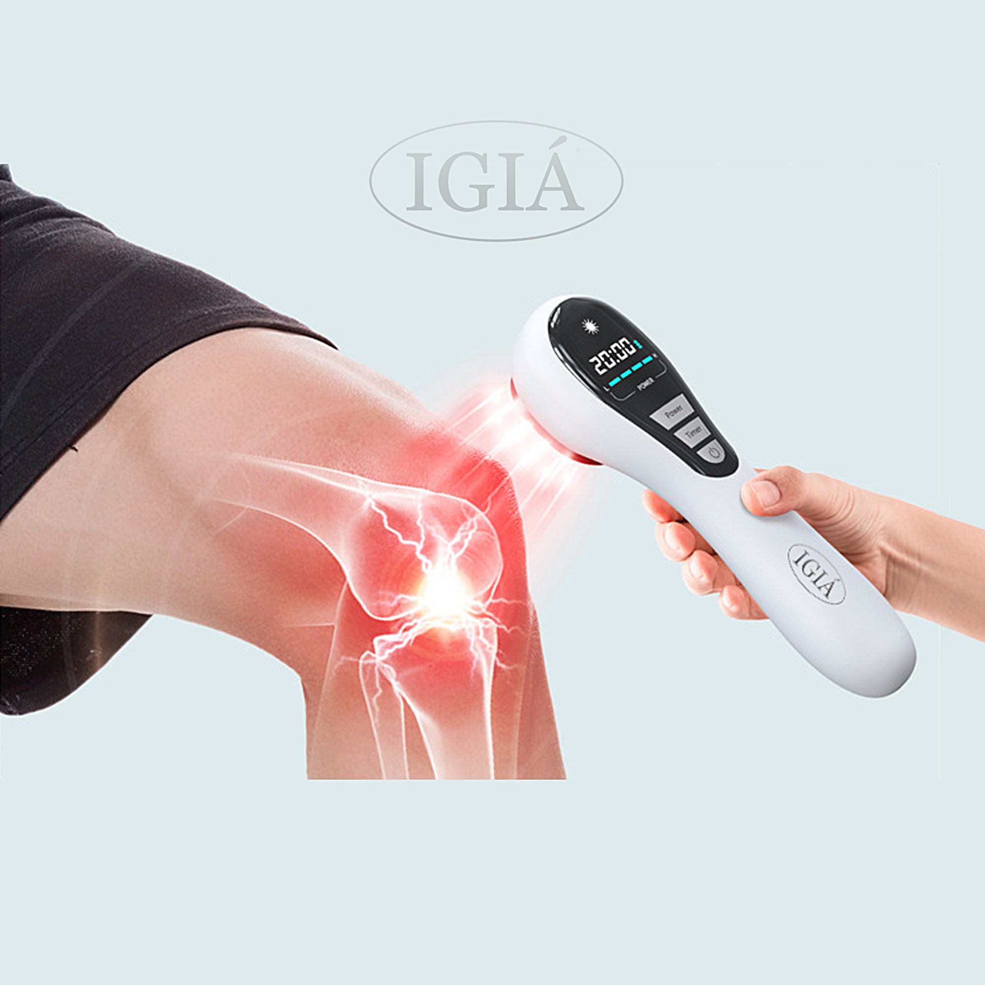 IGIA Red Light Therapy Device for Pain Relief - Adjustable Laser Modes for Customized Treatment | Home & Professional Use for Muscle Recovery, Joint Pain, and Inflammation Relief