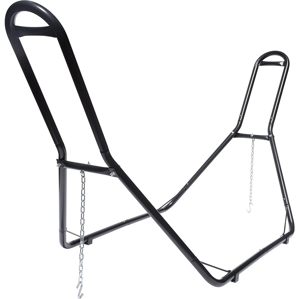 Heavy Duty 550 LBS Capacity Zupapa Hammock Stand for 9-14 Feet Hammocks - 2 Person Steel Frame with 2 Chains & Carry Bag - Indoor Outdoor Use for Patio, Backyard, Camping & Beach (Black)