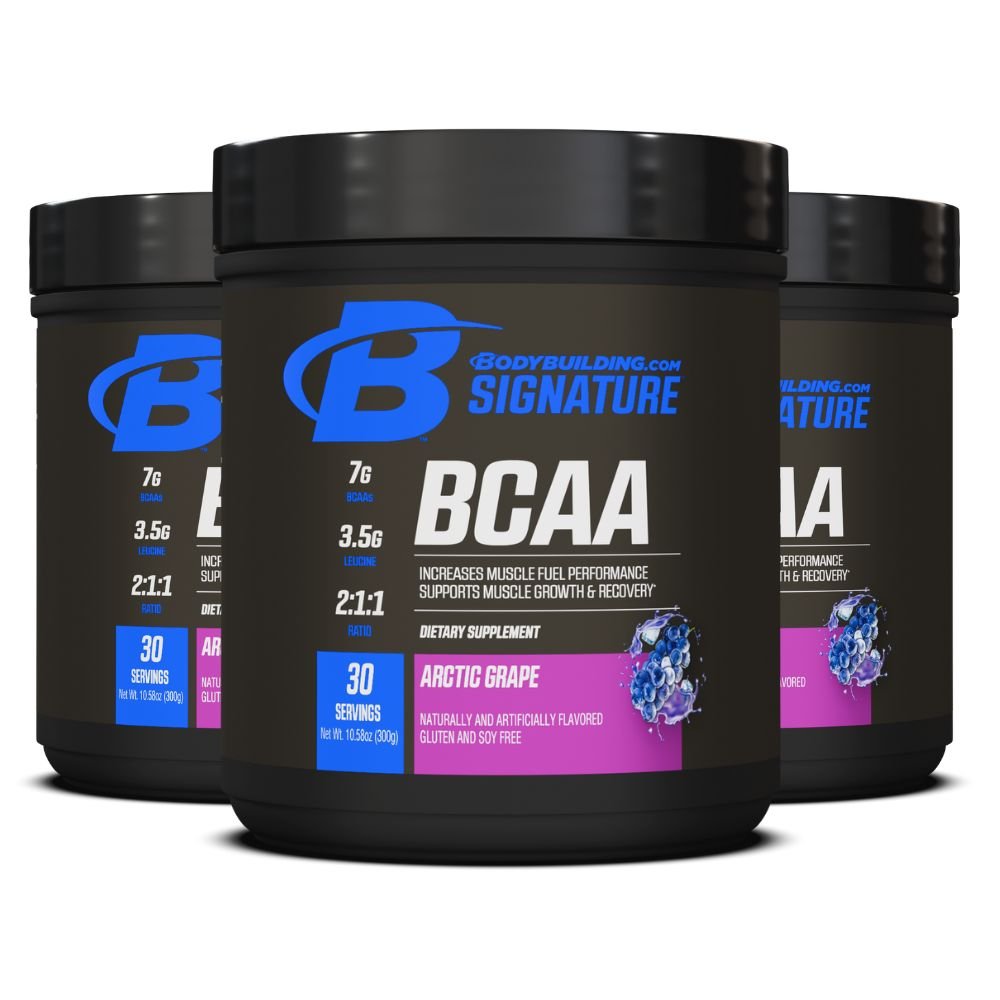 3 Pack Bodybuilding.com Signature BCAA Powder - 90 Servings Total for Muscle Recovery & Workout Performance - Ideal for Gym, Fitness & Post-Workout Nutrition