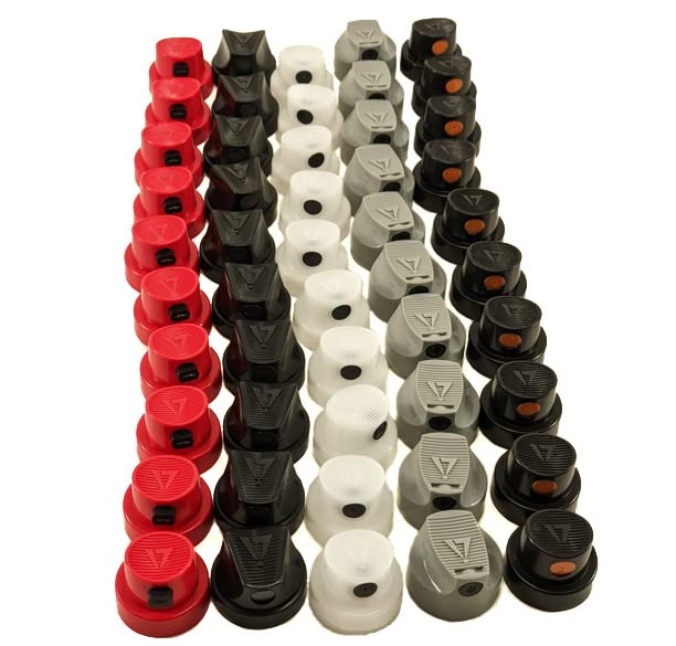 Infamy Art Cap Set - 50 Premium Spray Paint Nozzles for Graffiti, Street Art & DIY Projects - Perfect for Artists, Muralists & Crafters