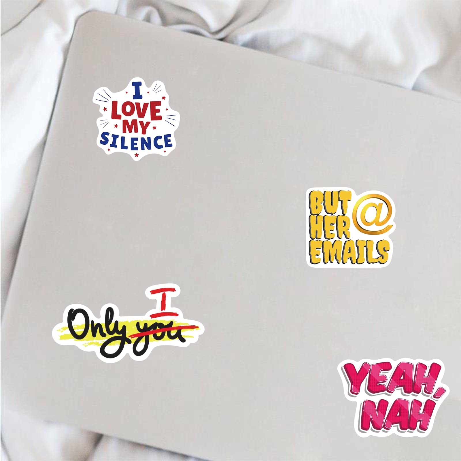 50 PCS Funny Sarcastic Stickers for Adults - Snarky Humorous Quote Decals for Water Bottles, Laptops, Phones, Hard Hats & Bumpers - Perfect Gifts for Friends & Coworkers - Great for Office, School, Parties & DIY Projects