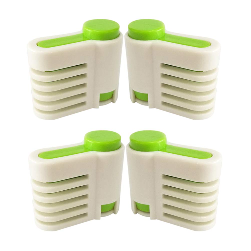 BSETONZON 4-Piece Adjustable 5-Layer Cake Slicer Set - Professional Cake Cutting Fixator & Leveling Tool for Perfect Cake Layers (Green) - Ideal for Birthday Cakes, Wedding Cakes & Baking Enthusiasts