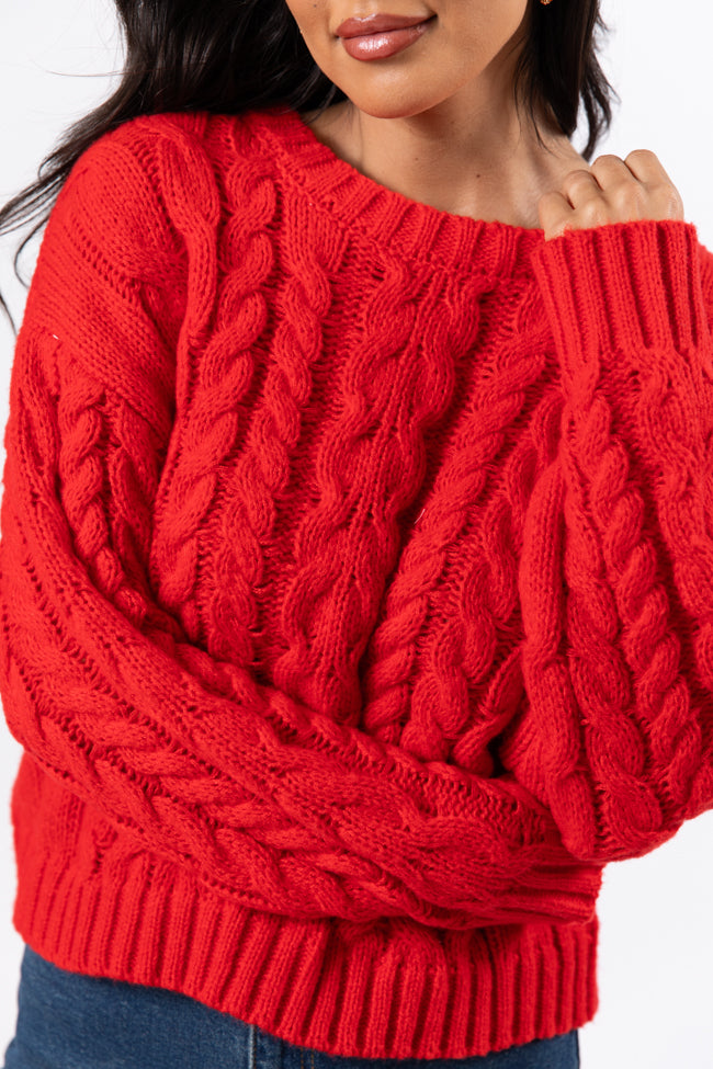 Cozy Cable Knit Crew Neck Sweater for Women - Soft Winter Pullover - Perfect for Casual Outfits, Office Wear & Holiday Gatherings