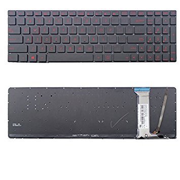 ASUS ROG Gaming Laptop Keyboard Replacement - US Layout Backlit Keyboard for GL552 Series (GL552VW/GL552JX/GL552VX) with White Backlight | Perfect for Gaming, Programming & Nighttime Use