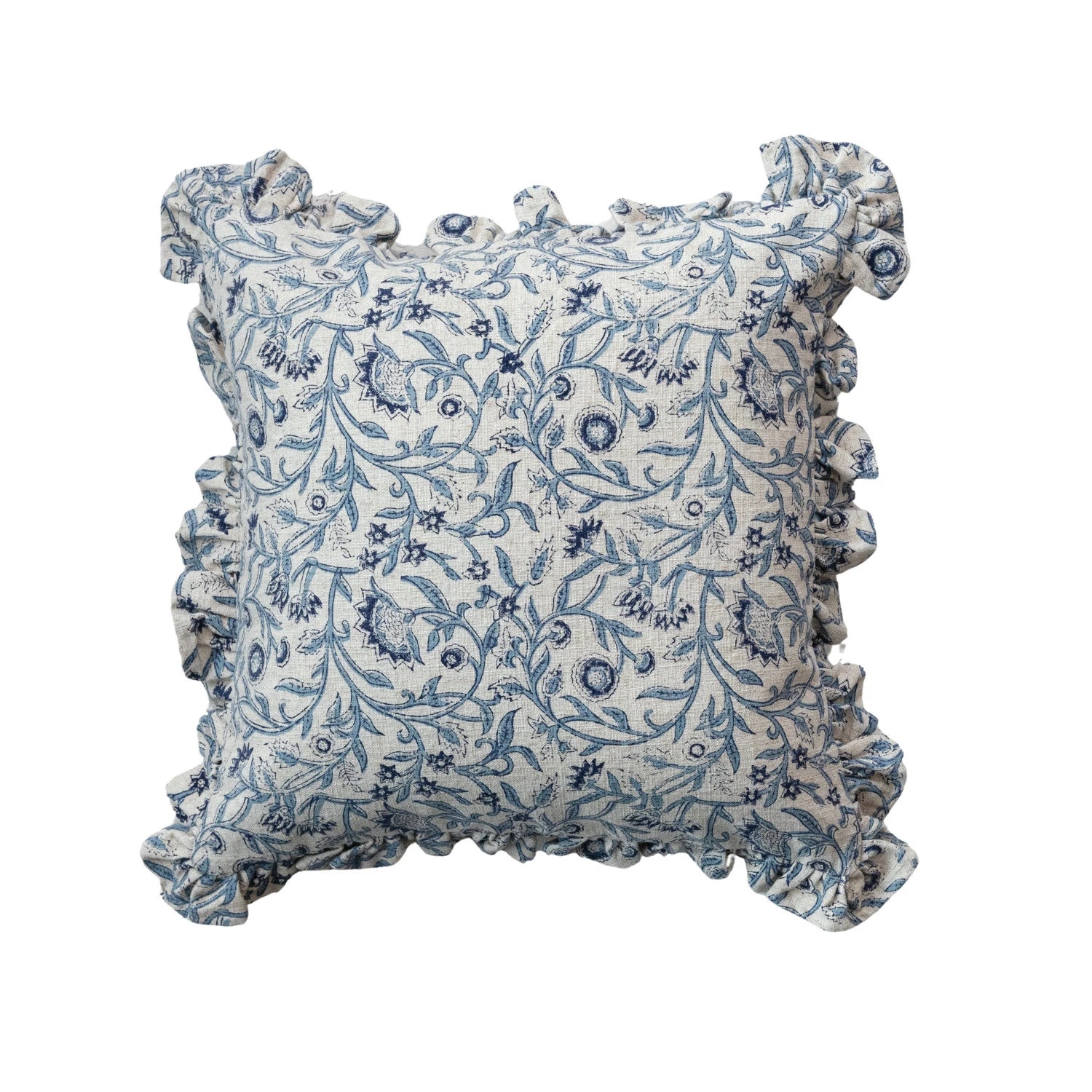 Handmade Block Printed Cotton Pillow Covers - Boho Chic Home Decor for Living Room, Bedroom & Sofa - Perfect for Bohemian, Farmhouse & Eclectic Style Interiors