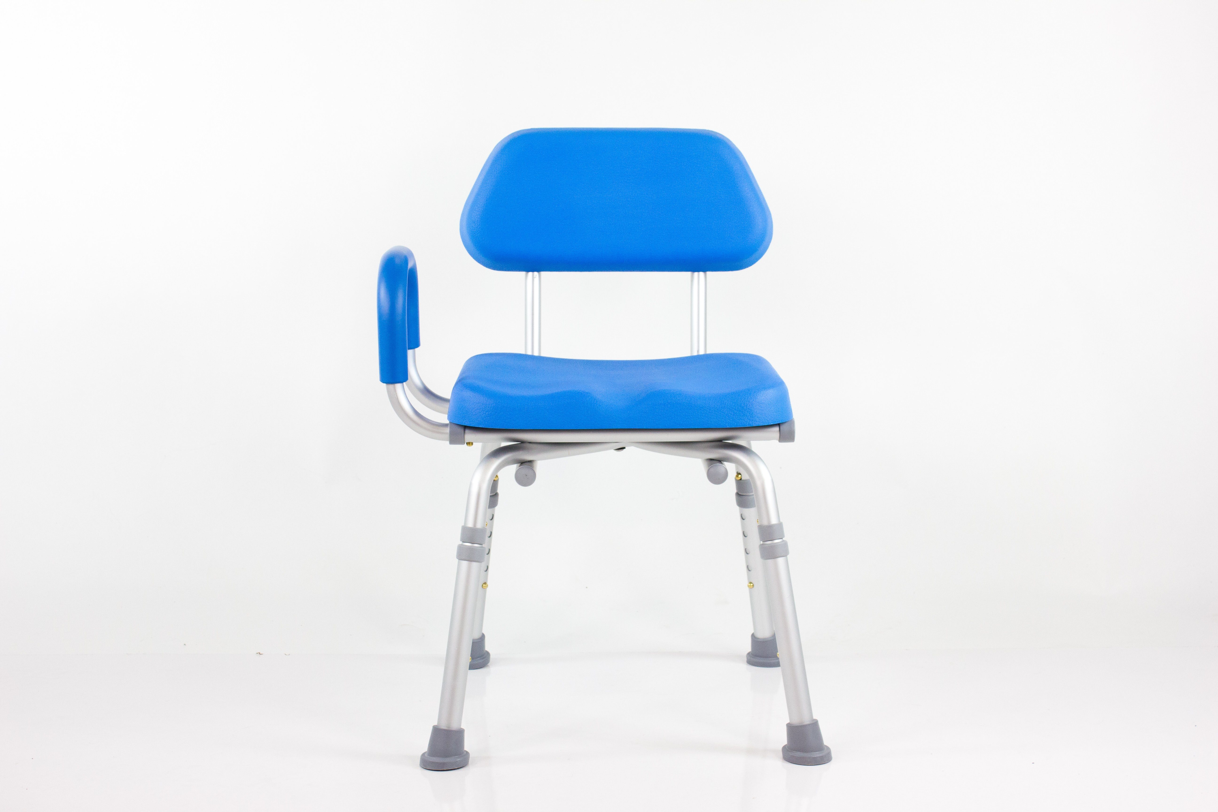 ComfortAble™ Deluxe Padded Bath Shower Chair with Armrests - Non-Slip & Adjustable Height for Elderly & Disabled Safety in Bathroom