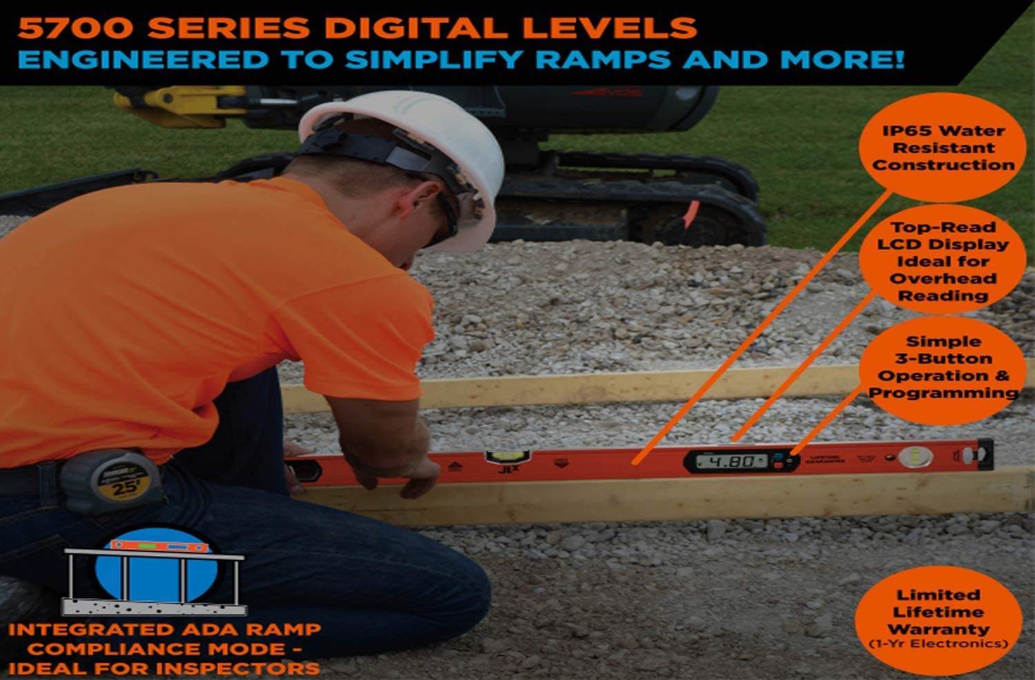 Johnson Level & Tool 5700-2400D JLX Programmable Digital Level - 24