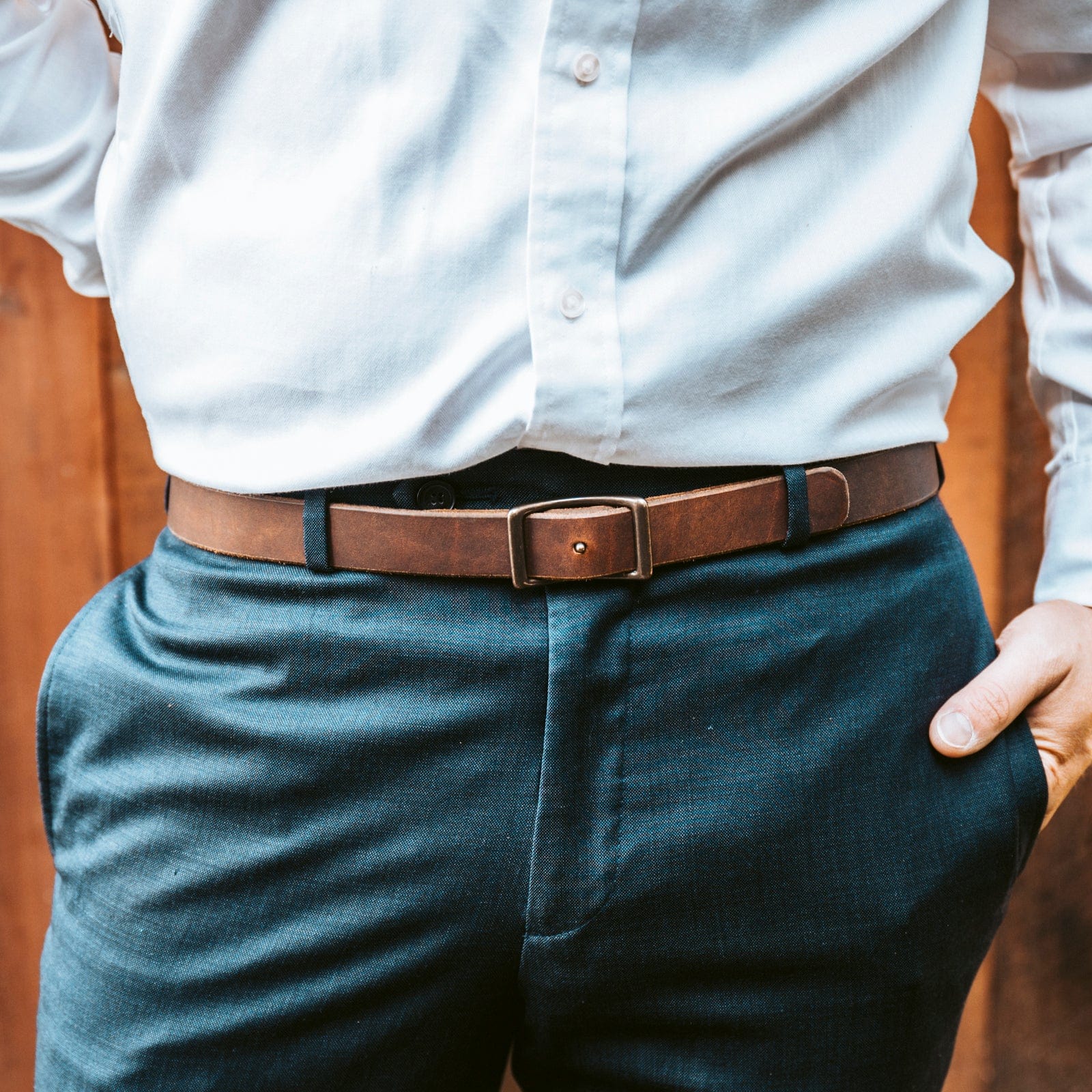 Premium Genuine Leather Conway Belt for Men - Stylish & Durable Dress & Casual Wear - Perfect for Office, Business & Everyday Use