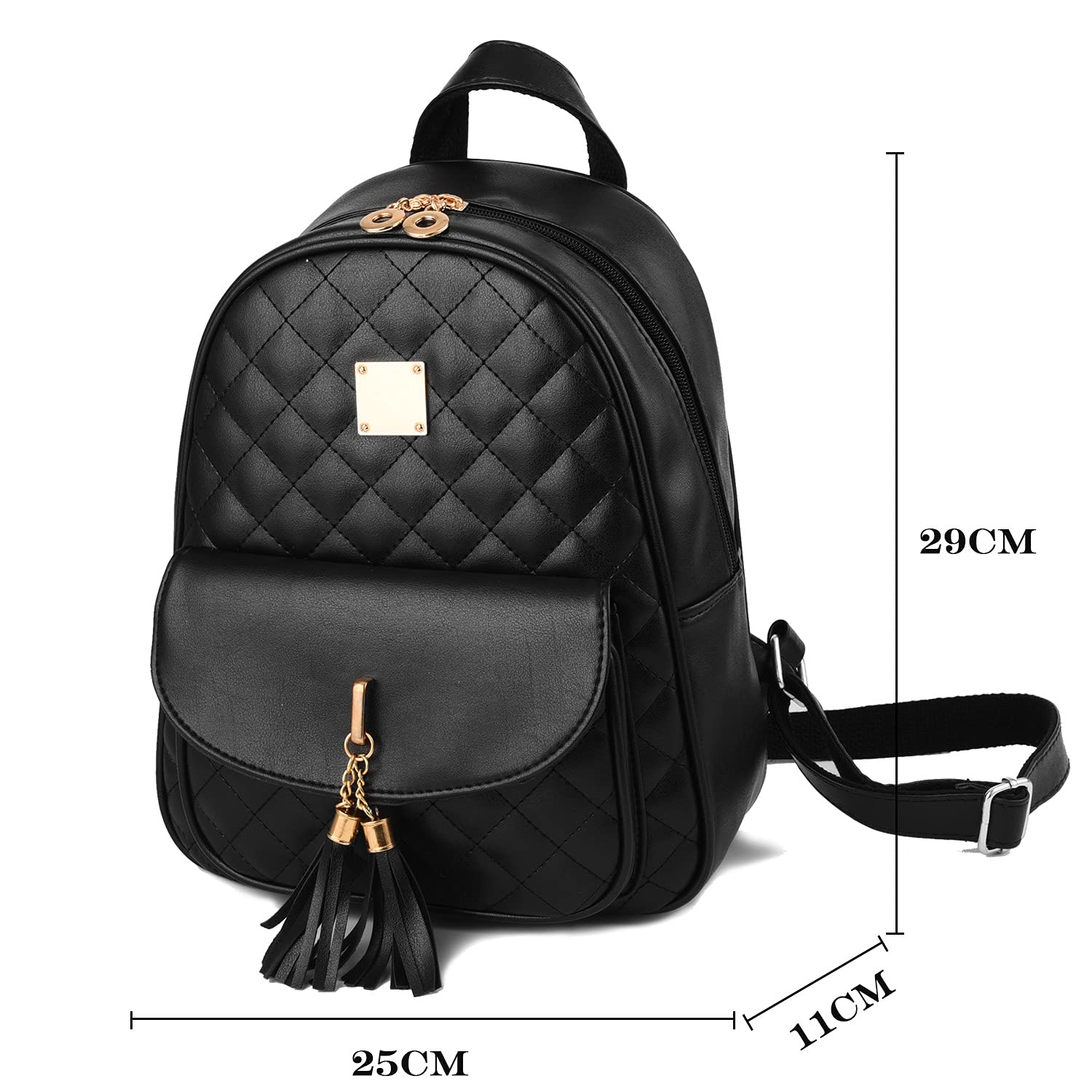 EVEOUT Women's PU Leather Backpack - Stylish 3-Piece Set for Daily Use & Travel