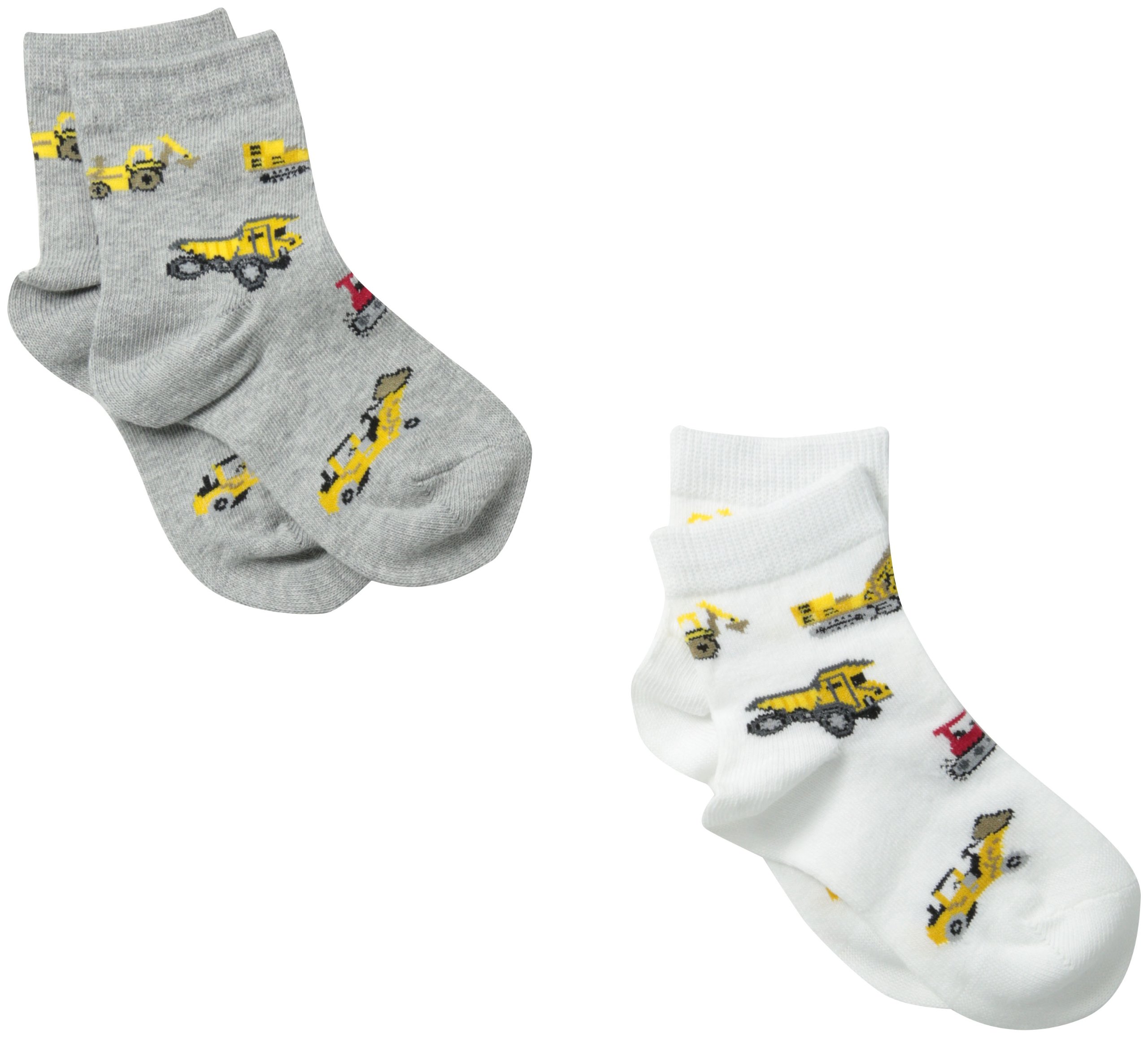 Country Kids Boys' Bulldozer Socks - 2 Pairs of Fun Construction Themed Socks for Toddlers & Kids - Perfect for Playtime, School & Outdoor Adventures