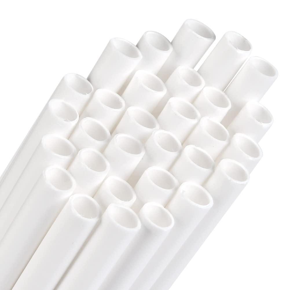 BUYGOO 50Pcs 12-Inch White Plastic Cake Dowels for Tiered Wedding Cakes - Sturdy Cake Supports for Stacking and Supporting Multi-Layer Cakes - Perfect for Wedding, Birthday, and Special Event Cake Decorating