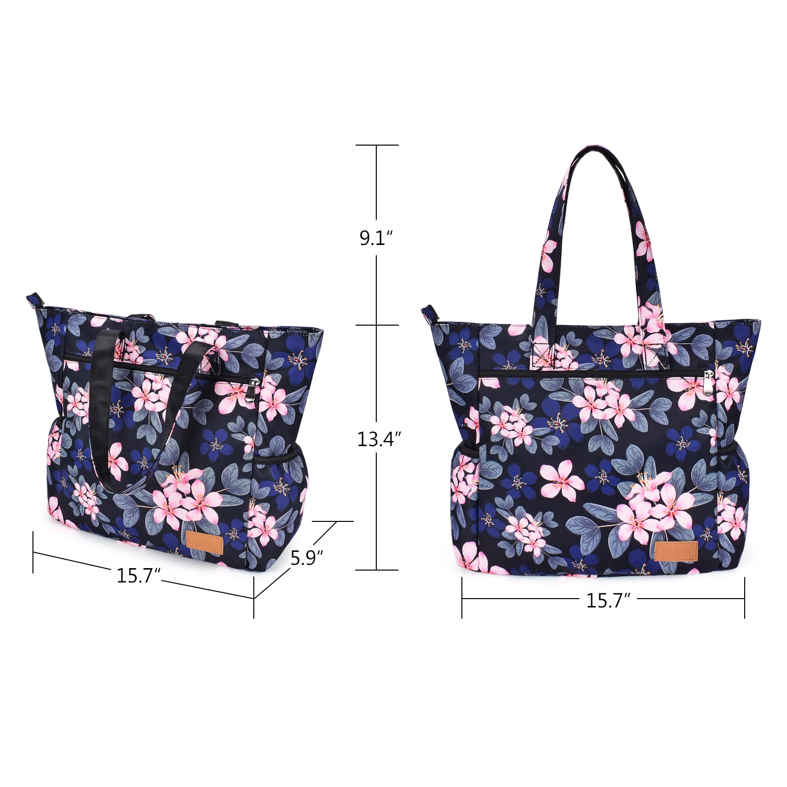 CLOUDMUSIC Large Waterproof Shoulder Tote Bag for Women - Perfect for Nurses, Teachers, Work, Gym, Travel & Beach - Spacious & Durable Everyday Carryall