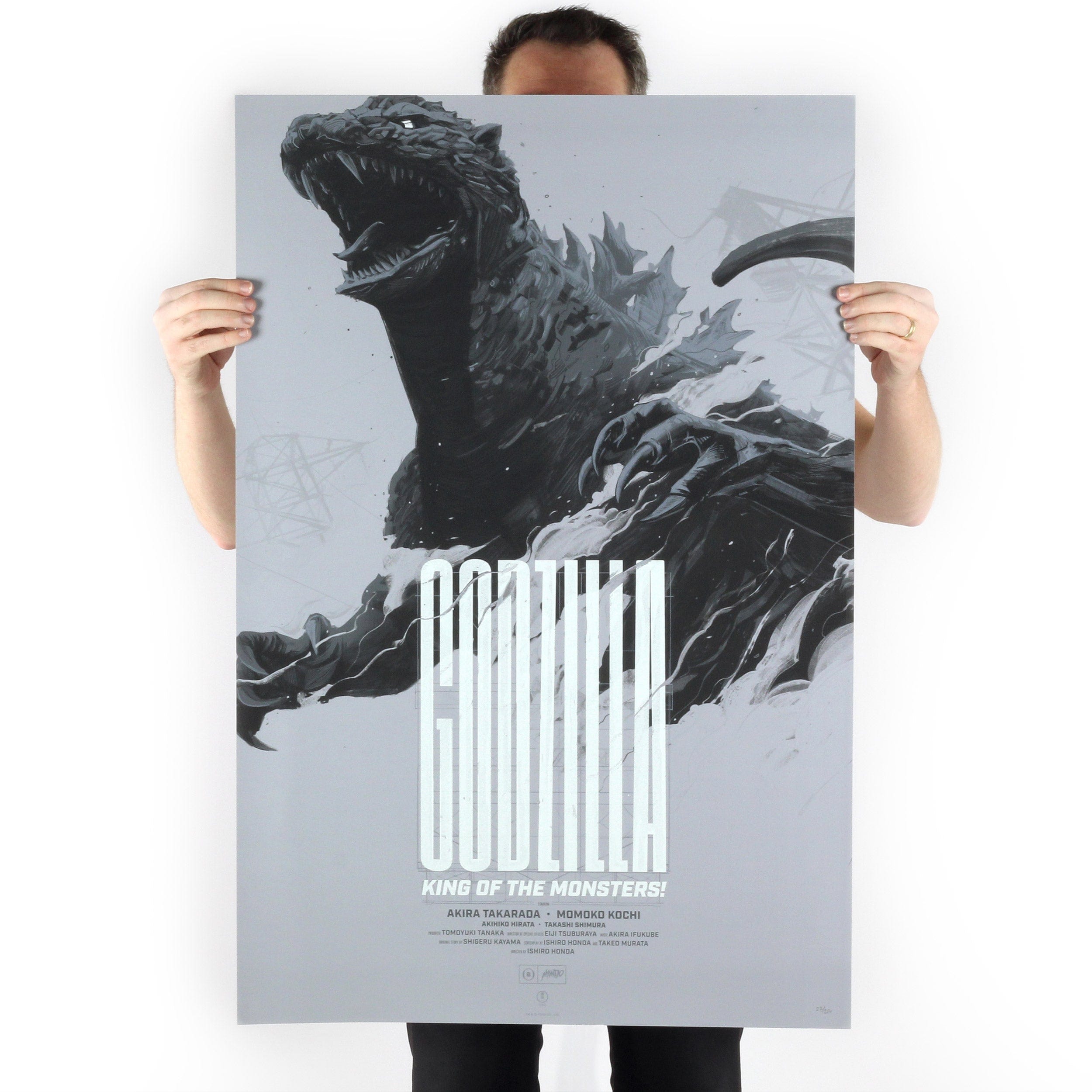 Godzilla Screenprinted Poster - High Quality Movie Wall Art Decor for Home, Office & Gifts - Perfect for Fans & Collectors