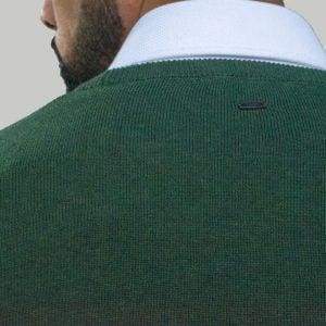 Cavani Men's Olive Green Crewneck Sweater | Soft Cotton Knit Pullover for Casual Wear & Layering | Perfect for Fall & Winter Outfits