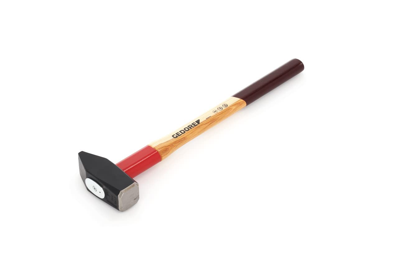 GEDORE 609 H-3 Sledge Hammer ROTBAND-Plus 3kg (6.6lbs) 600mm (23.6in) - Heavy Duty Forging & Demolition Tool for Construction, Metalwork & Blacksmithing