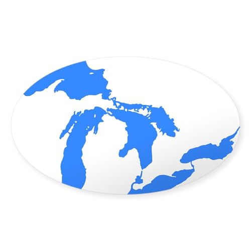 Clear - Great Lakes Oval Sticker