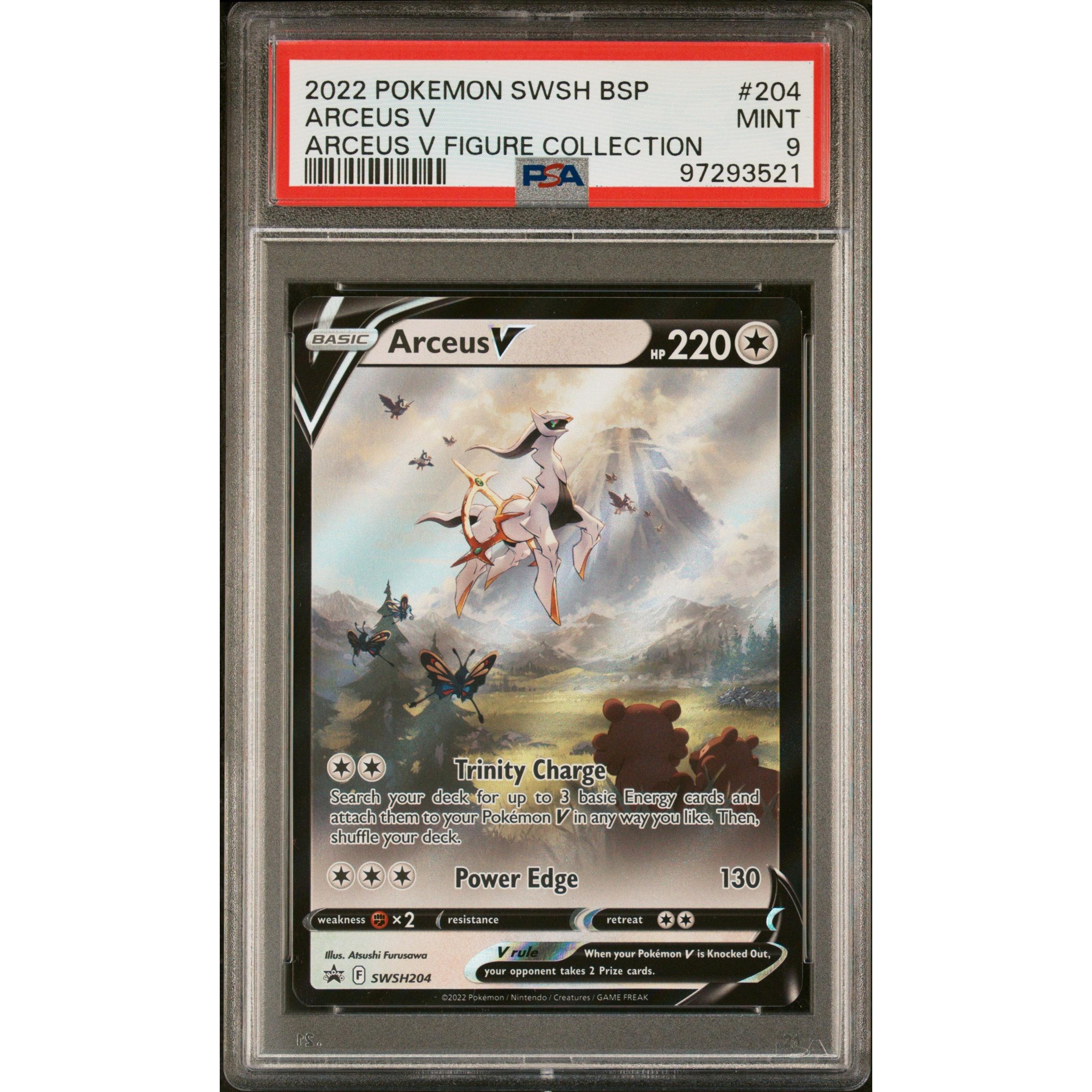 2022 Pokemon Black Star Promo Arceus V SWSH204 PSA 9 Graded Card - Perfect for Collectors, Gaming & Investment