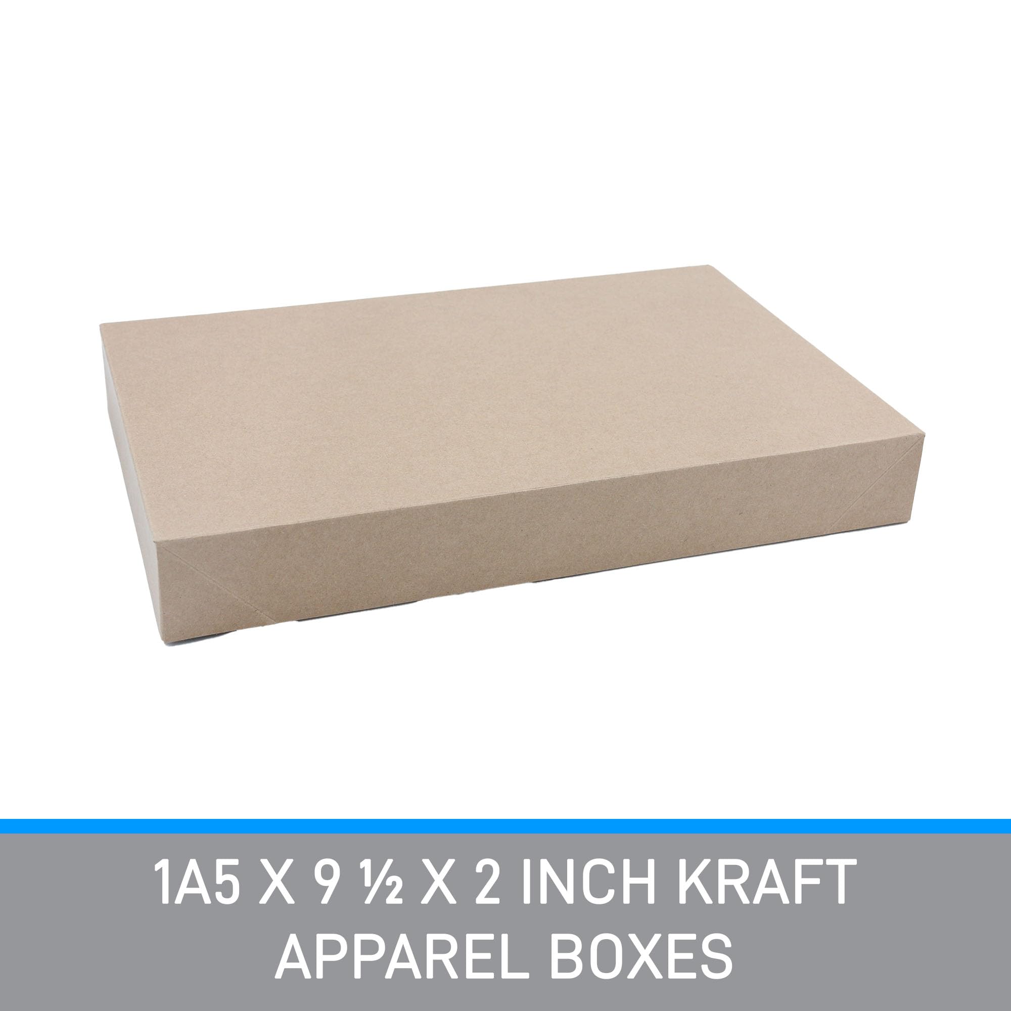 SSWBasics 15 x 9.5 x 2 Inch Kraft Apparel Shipping Boxes - 100 Pack | Perfect for Clothing, Retail Packaging & Ecommerce Shipping