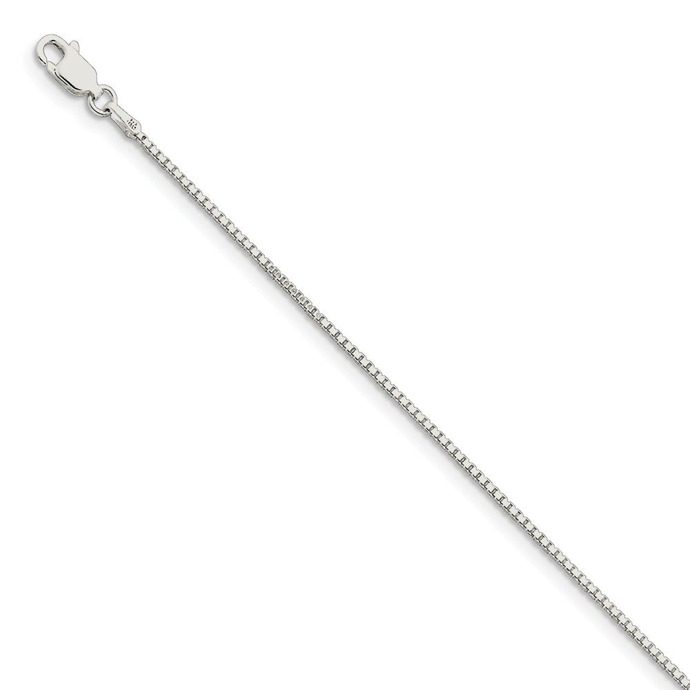 925 Sterling Silver 1.25mm Box Chain Necklace with Lobster Clasp - Dainty Minimalist Jewelry for Women, Gift for Her, Everyday Wear & Special Occasions