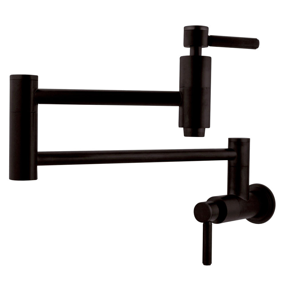 Modern Wall Mount Pot Filler Faucet - Brushed Nickel Kitchen Sink Faucet for Pasta & Stock Pots - Perfect for Home Chefs & Cooking Enthusiasts
