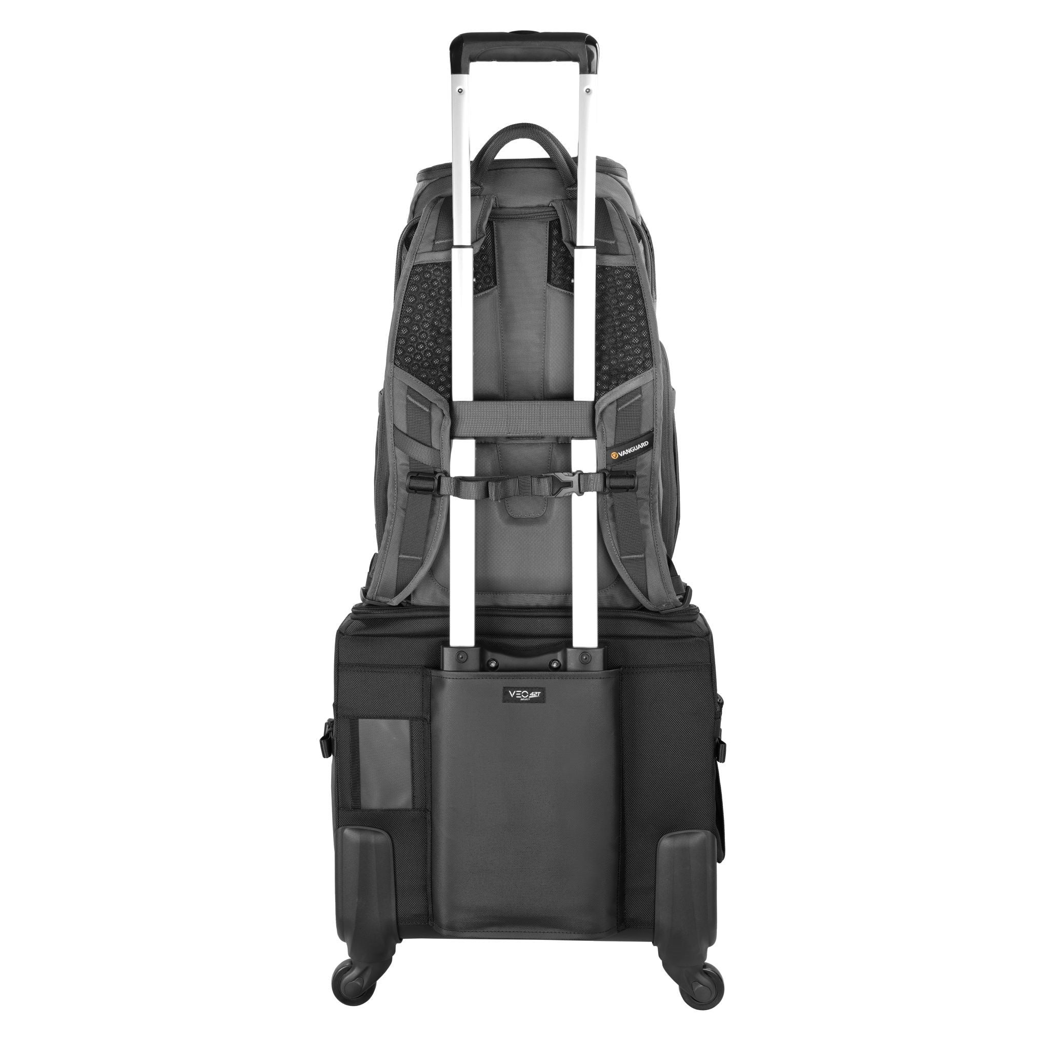 VEO Adaptor R48 Black Camera Backpack with USB Charging Port & Rear Access - Professional DSLR/SLR Camera Bag for Photographers, Travel & Outdoor Photography Gear Storage