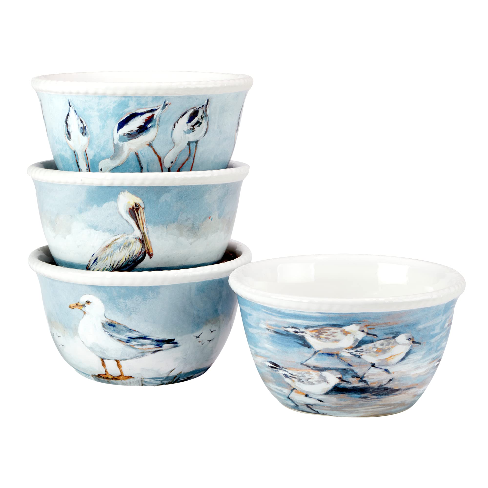 Certified International Shorebirds 16-Piece Dinnerware Set - Service for 4 - Multicolor Plates, Bowls & Mugs - Elegant Dinnerware for Family Meals, Holiday Gatherings & Restaurant Use
