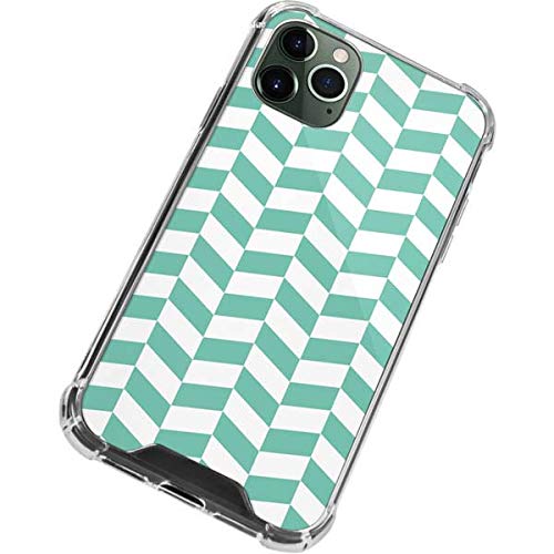 Skinit Clear Phone Case for iPhone 12 Pro Max - Blue & White Chevron Pattern Protective Cover | Slim Fit, Scratch Resistant | Perfect for Everyday Use, Work & Travel