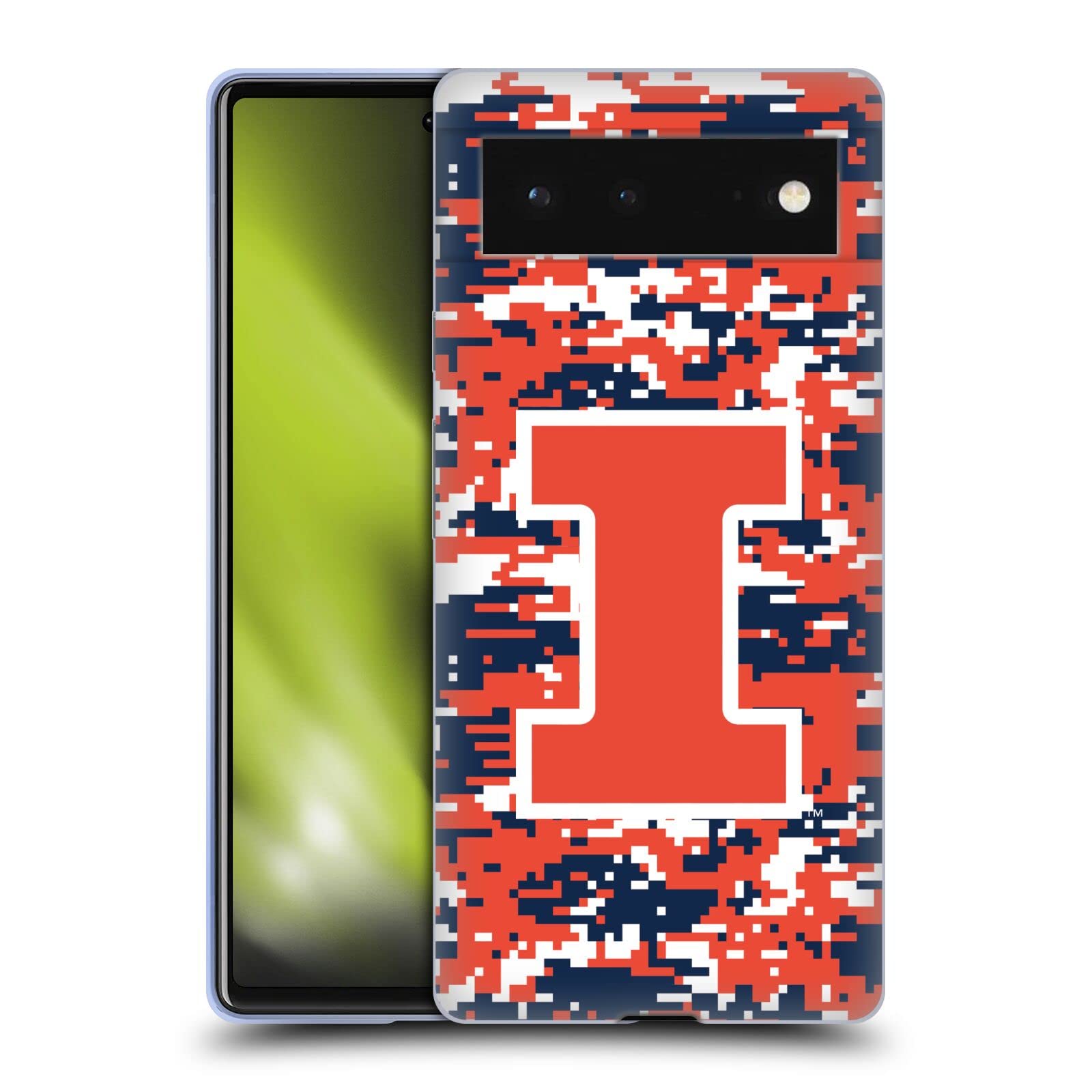 Official U of I Camo Case for Google Pixel 6 - Illinois University Design for School & Work
