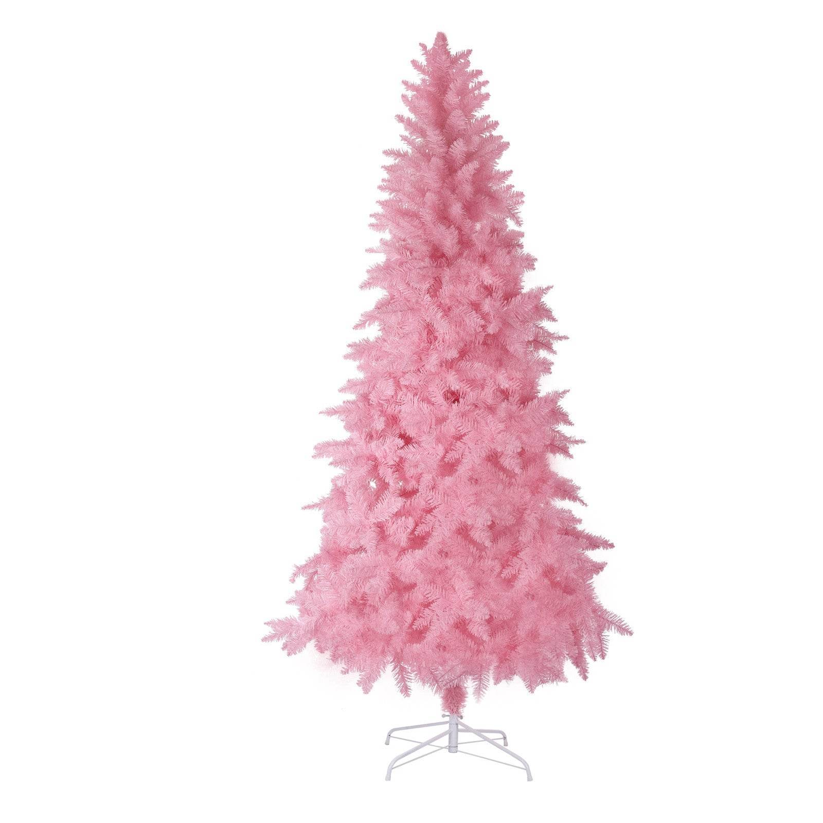 8ft Pink Artificial Christmas Tree - Kawaii Style Holiday Decor for Home, Office & Party | Fluffy Branches & Easy Setup