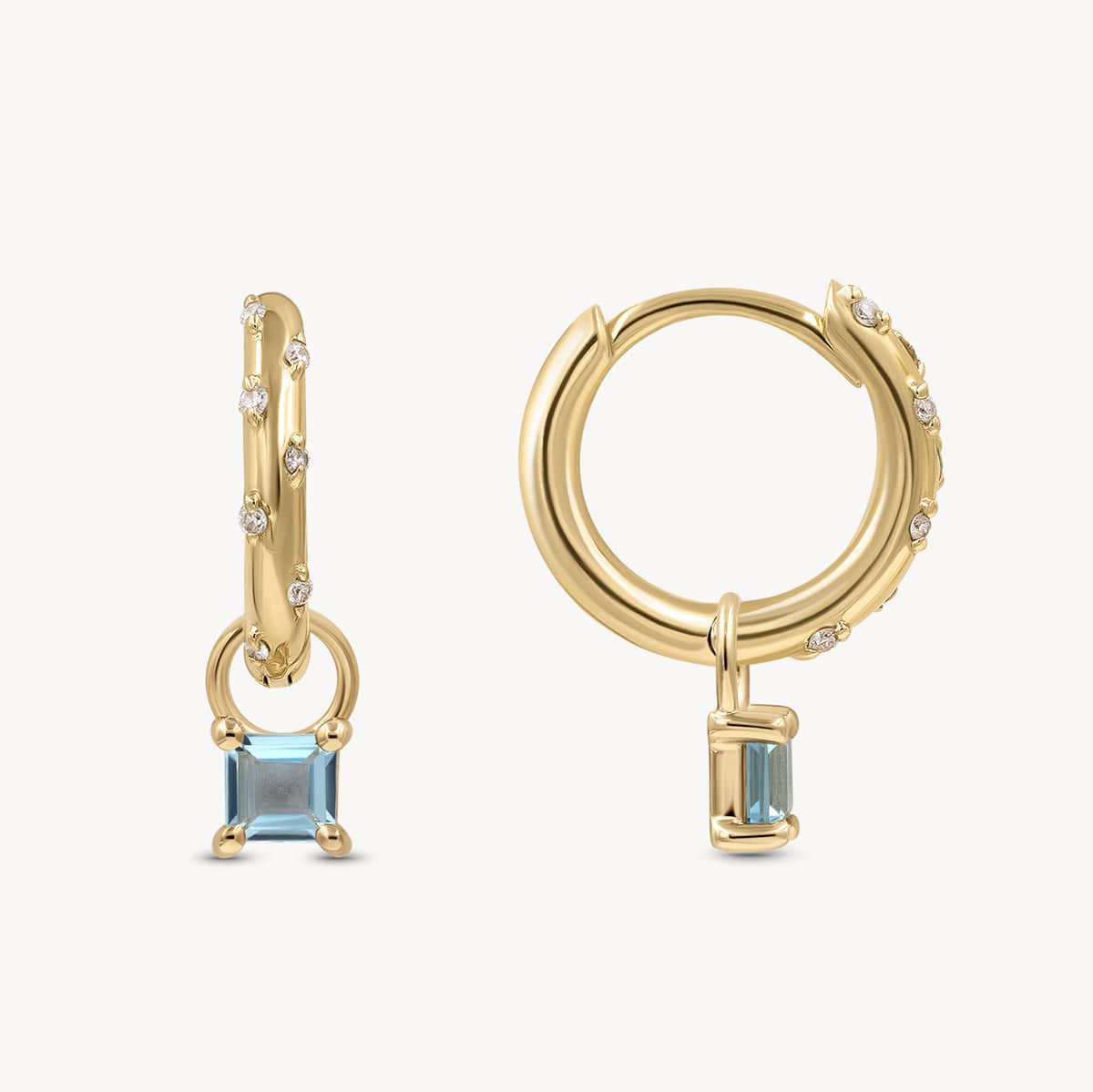 Mini Birthstone Huggie Charms - Dainty Sterling Silver Earrings for Women | Perfect for Everyday Wear, Gifts & Special Occasions