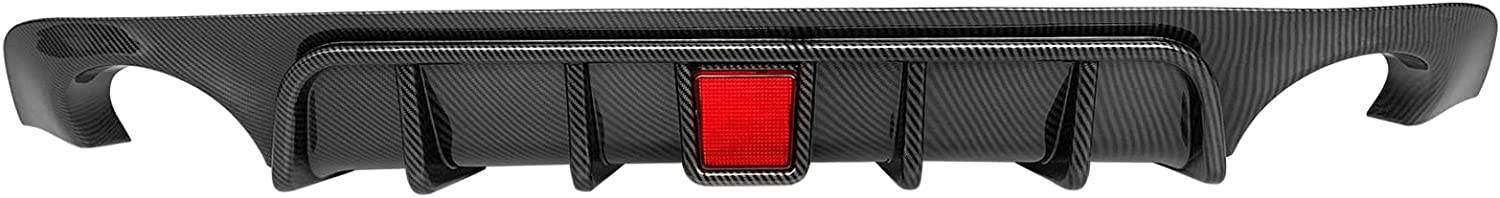 2018-2023 Infiniti Q50 Rear Bumper Lip Diffuser with LED Brake Light - ABS Plastic Body Kit for Sporty Style & Aerodynamics - Perfect for Car Enthusiasts & Street Racing