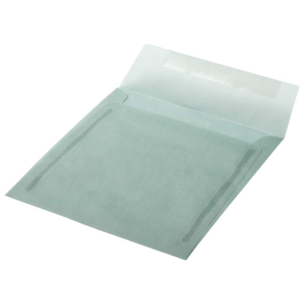 JAM PAPER 6.5 x 6.5 Inch Square Translucent Vellum Envelopes - Ocean Blue - Bulk Pack of 250 - Perfect for Wedding Invitations, Greeting Cards, and Business Correspondence