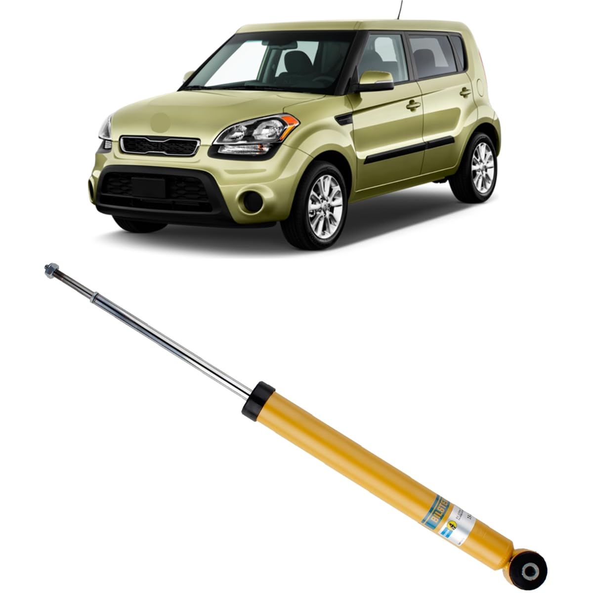 Bilstein B6 Performance Rear Shock Absorber for 2015-2019 Kia Soul - Twin Tube Design (Part# 19-268552) | Perfect for Daily Driving & Performance Upgrades