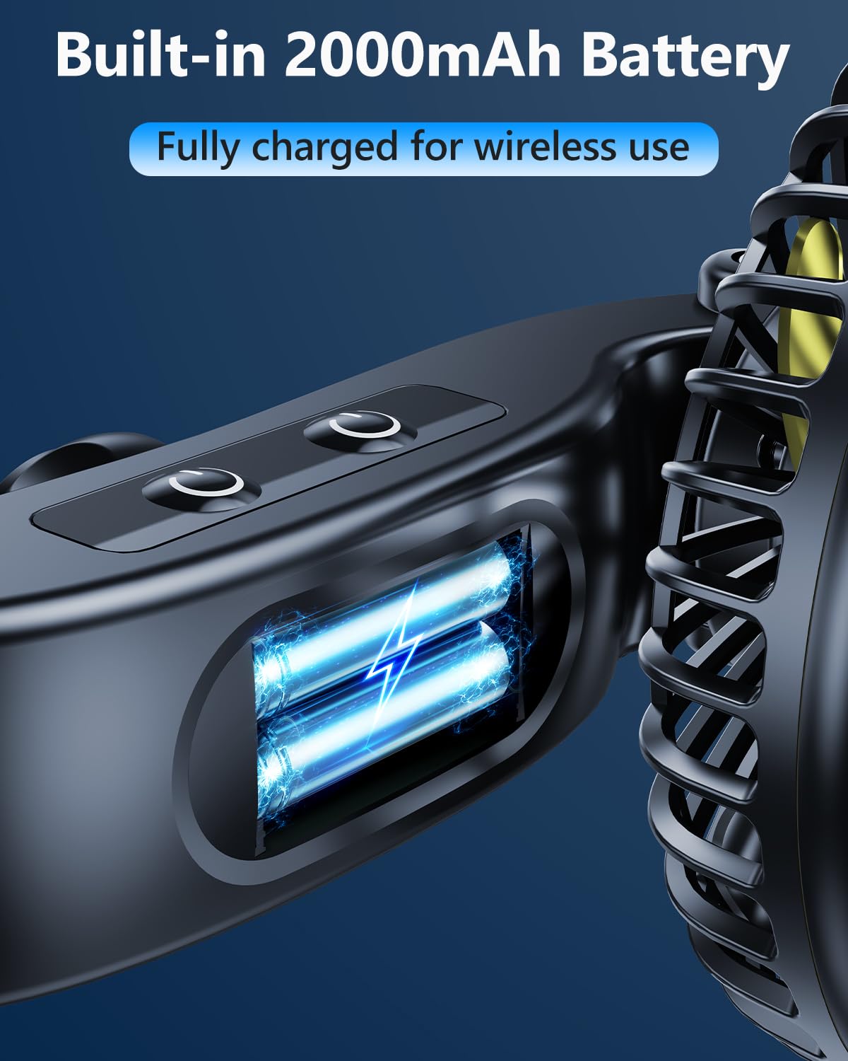 Dual Head USB Car Fan for Back Seat - Rechargeable 12V Cooler for Baby & Pets - SUV, Sedan, RV Use